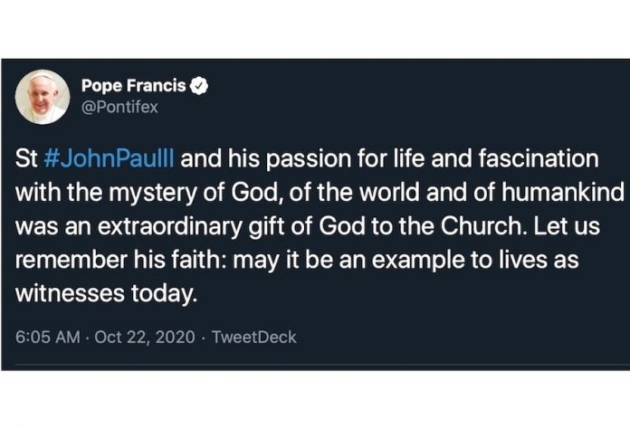 Papież Franciszek Święty Jan Paweł II