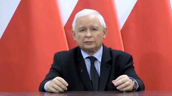 Prezes PiS Jarosław Kaczyński przemówienie