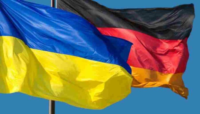 Niemcy Ukraina flagi